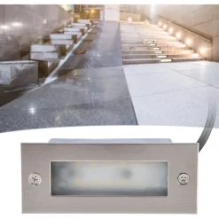 FARETTO FARO 3 LED SEGNAPASSI A INCASSO CALPESTABILE INTERNO ESTERNO 2W