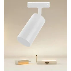 FARETTO FARO A CILINDRO ATTACCO GU10 PER BINARIO TRACK BIANCO IP20 DA INTERNI 00731