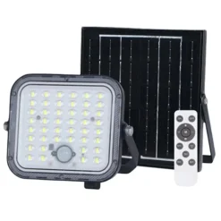 FARETTO FARO CON PANNELLO SOLARE 140W 1400LM CON SENSORE PIR IP65 LUCE 6500K TK-N140-F