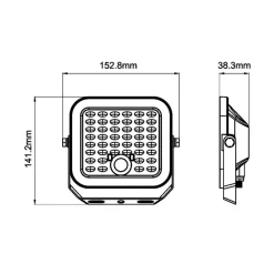 FARETTO FARO CON PANNELLO SOLARE 140W 1400LM CON SENSORE PIR IP65 LUCE 6500K TK-N140-F