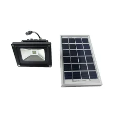 FARETTO FARO LED ENERGIA SOLARE PANNELLO BATTERIA RICARICABILE IP65 5W 9V