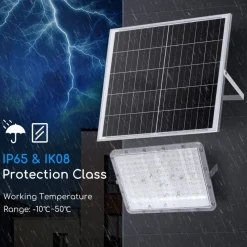 FARETTO FARO LED SOLARE 200 W TELECOMANDO IP65 LUCE BIANCO FREDDA 6500K FSO-200