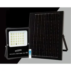 FARETTO FARO LED SOLARE 300W TELECOMANDO IP65 LUCE BIANCA FREDDA 6500K S01F-300W