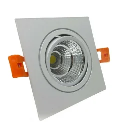 FARETTO INCASSO LED COB 7 WATT QUADRATO 700 LM LUCE FREDDA NATURALE CALDA