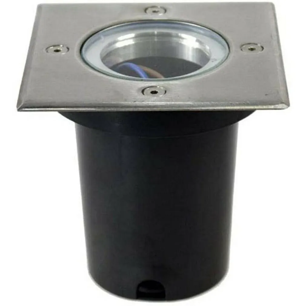 FARETTO INCASSO SEGNAPASSO QUADRATO LUCE GU10 CALPESTABILE ESTERNO GIARDINO ES13