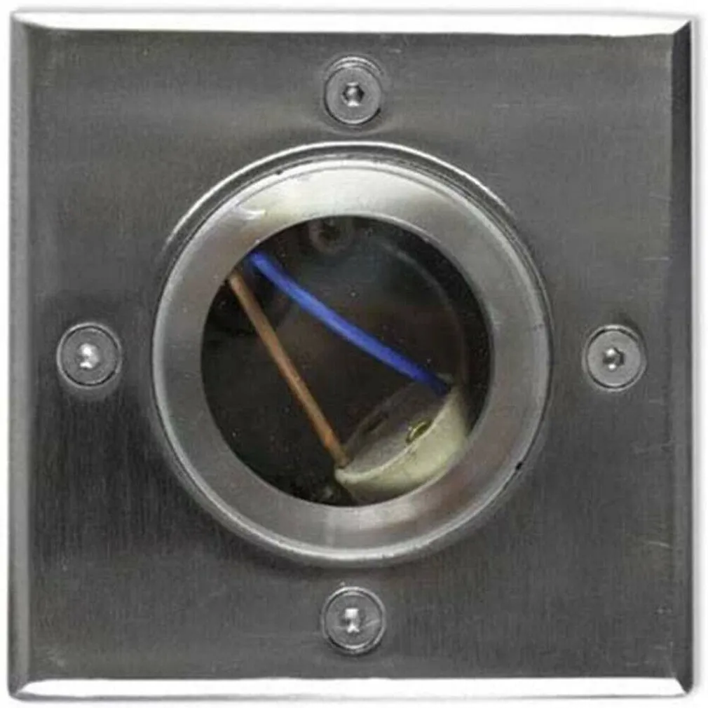 FARETTO INCASSO SEGNAPASSO QUADRATO LUCE GU10 CALPESTABILE ESTERNO GIARDINO ES13