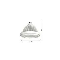 FARETTO LAMPADA A LED COB GU10 20W AR111 1800LUMEN LUCE CALDA FREDDA COLORE