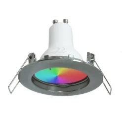 FARETTO LED 6 W INCASSO 6CM TONDO RGB+3000K RGBW GU10 EFFETTI LUCE COLORATA 230V