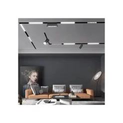 FARETTO LED 10 W MAGNETICO RETTANGOLARE PER BINARIO 48V LUCE 3000K 4000K FR-R160