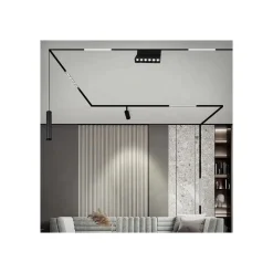 FARETTO LED 24 W MAGNETICO RETTANGOLARE PER BINARIO 48V LUCE 3000K 4000K FR-R300