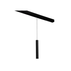 FARETTO LED A CILINDRO 8W NERO PER BINARIO MAGNETICO 48V LUCE 3000K 4000K COB-40