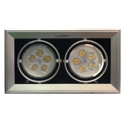 FARETTO LED AD INCASSO WISDOM PER AMBIENTI COMMERCIALI DA 2x5W ORIENTABILI