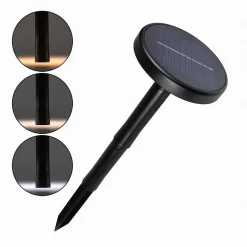 FARETTO LED CCT 3 TONALITÀ DI COLORE SOLARE RICARICABILE IMPERMEABILE IP65 FY-3C