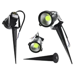 FARETTO LED COB 5 W PICCHETTO ESTERNO GIARDINO ES06 LUCE 4000K 6500K 3000K VERDE