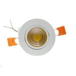 FARETTO LED COB INCASSO MOLLE ALETTE CORNICE BIANCA LUCE BIANCO CALDA FREDDA 5 W