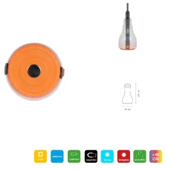 FARETTO LED COB LANTERNA DA CAMPEGGIO APPENDIBILE TORCIA LAMPADA CALAMITA DT2173