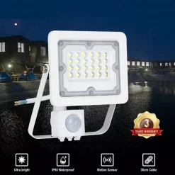 FARETTO LED CON SENSORE MOVIMENTO CREPUSCOLARE ESTERNO IP65 REGOLABILE FS-SEN30F