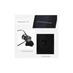 FARETTO LED DA ESTERNO CON PANNELLO SOLARE CON SENSORE DI MOVIMENTO TELECOMANDO