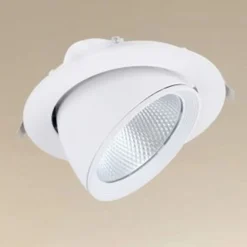 FARETTO LED DA INCASSO 40W 4400LM BIANCO ORIENTABILE LUCE 3000K-6500K IP20 00779