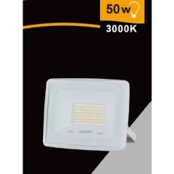 FARETTO LED FARO 50 W 4500 LM IP65 BIANCO LUCE CALDA NATURALE FREDDA EK02-50W-B