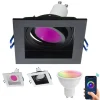 FARETTO LED INCASSO QUADRATO SMART ALEXA GOOGLE LAMPADA GU10 5W WIFI RGB CCT 9CM