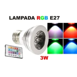 FARETTO LED LUCE RGB PROGRAMMABILE MULTICOLOR E27 GU10 E14 MR16 CON TELECOMANDO