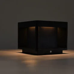 FARETTO LED PANNELLO SOLARE CUBO APPLIQUE PARETE SEGNAPASSO TERRA CCT IP65 QW-3C
