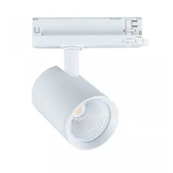 FARETTO LED PER BINARIO TRIFASE 30W LAMPADA ORIENTABILE LUCE NATURALE CALDA IP20 GD19C20