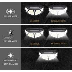 FARETTO LED 2PZ DA ESTERNO CON PANNELLO SOLARE SENSORE DI MOVIMENTO CREPUSCOLARE