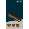 FARETTO LED RETTANGOLARE INCASSO 11W LUCE 6000K 4000K 3000K MODERNO NERO XTD-6-N