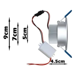 Faretto LED spot da incasso 3W lampada da soffitto down light led FREDDO CALDO