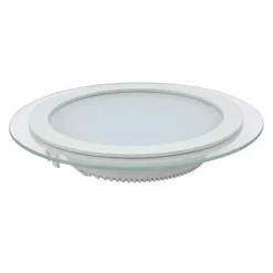 FARETTO LED TONDO DA INCASSO BIANCO IN VETRO TRASPARENTE DA 12W LUCE BIANCO