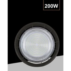 FARETTO LED UFO LAMPADA A SOSPENSIONE 200 WATT IP65 LUCE NATURALE 4000K HE-200W
