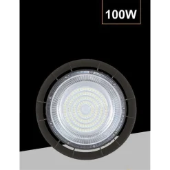 FARETTO LED UFO LAMPADA A SOSPENSIONE 100 WATT IP65 LUCE NATURALE 4000K HE-100W