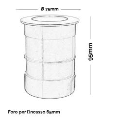 FARETTO LED 24V RGBW CALPESTABILE INCASSO 65MM IP68 SEGNAPASSI 9 W RGB 4000K DMX
