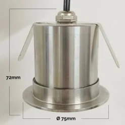 FARETTO LED 24V RGBW CALPESTABILE INCASSO 65MM IP68 SEGNAPASSI 9 W RGB 4000K DMX