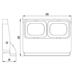 FARETTO LED 12W DOPPIO DIFFUSORE ORIENTABILE FARO STAFFA IP65 LUCE ESTERNI GIARDINO