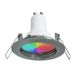 FARETTO LED 6W INCASSO 6 CM TONDO RGB+6000K RGBW GU10 EFFETTI LUCE COLORATA 230V