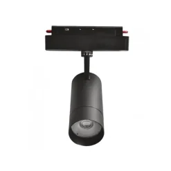 FARETTO LED 14W NERO MAGNETICO PER BINARIO MONOFASE 48V LUCE 3000K 4000K COB-14W