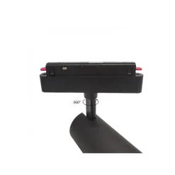 FARETTO LED 14W NERO MAGNETICO PER BINARIO MONOFASE 48V LUCE 3000K 4000K COB-14W