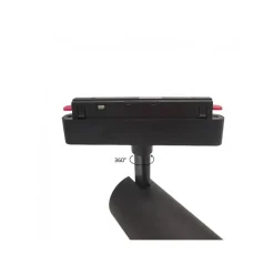 FARETTO LED 24W NERO MAGNETICO PER BINARIO MONOFASE 48V LUCE 4000K 3000K COB-24W