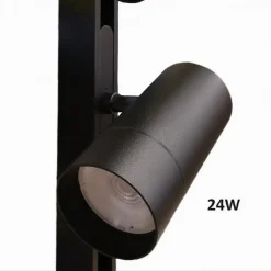 FARETTO LED 24W NERO MAGNETICO PER BINARIO MONOFASE 48V LUCE 4000K 3000K COB-24W