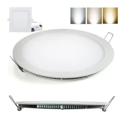 FARETTO LED 18W ULTRA SLIM QUADRATO INCASSO A MOLLA CON LED DRIVER 22.5CM