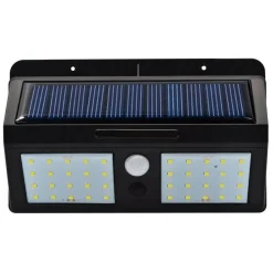 FARETTO LUCE 40 LED PANNELLO SOLARE RICARICABILE SENSORE DI MOVIMENTO