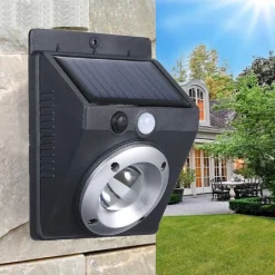 FARETTO LUCE LED COB PANNELLO SOLARE RICARICABILE SENSORE DI MOVIMENTO PIR