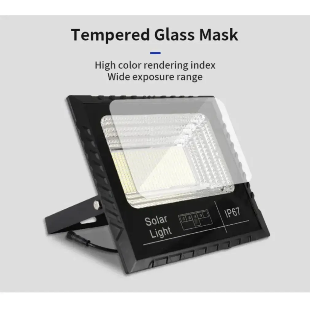 FARETTO LUCE SOLARE CON PANNELLO FOTOVOLTAICO 300 W IP65 IMPERMEABILE TELECOMANDO