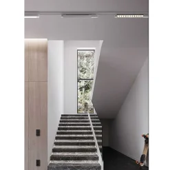 FARETTO ORIENTABILE BINARIO 12W 6 LED BIANCO NERO LUCE 6500K 4000K 3000K PST-27