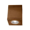 FARETTO PLAFONIERA SOFFITTO LED GU10 LAMPADA QUADRATA ESTERNO IMPERMEABILE CORTEN
