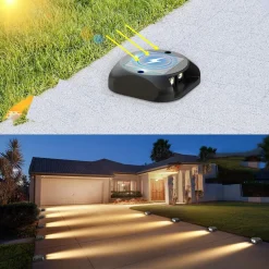 FARETTO SEGNAPASSO CON PANNELLO SOLARE 0.4W LUCE LED CALDA 3000K IP54 NERO ZQ-LJD-001