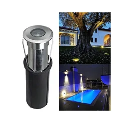 FARETTO SEGNAPASSO LED 2W LUCE BLU RAY CALPESTABILE IMPERMEABILE INCASSO ESTERNO IP68